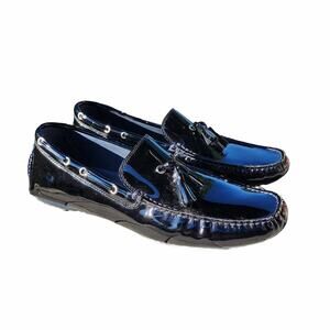 Donald J Pliner Viper 2 Patent Leather Tassel Driving Loafers 13